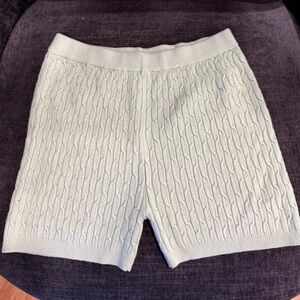 Daisy High Waist Knit Shorts in Cream